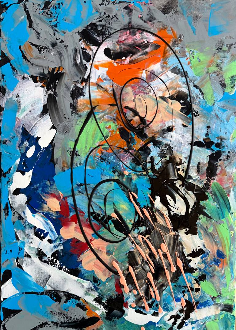 Original Abstract Painting by Marisa Comparin | Abstract Art on Canvas | SETTE MINUTI PRIMA