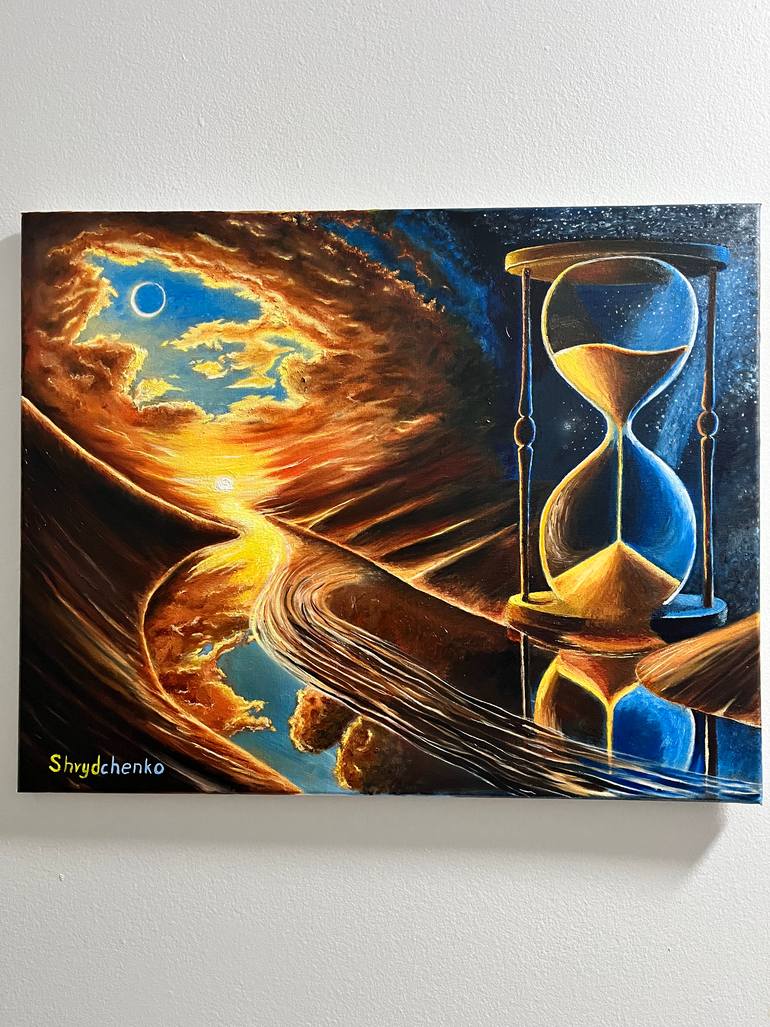 Original Time Painting by Vitalii Shvydchenko  Symbolism Art on Canvas  The Sands of Time