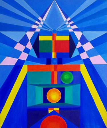 Original Fine Art Geometric Paintings by Sonia Ben Achoura