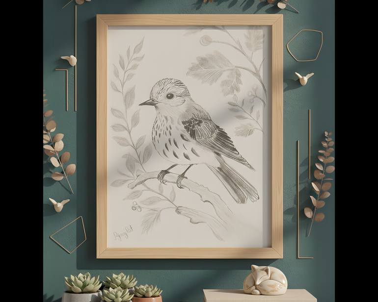 Original Black & White Nature Drawing by Anurag Kokode