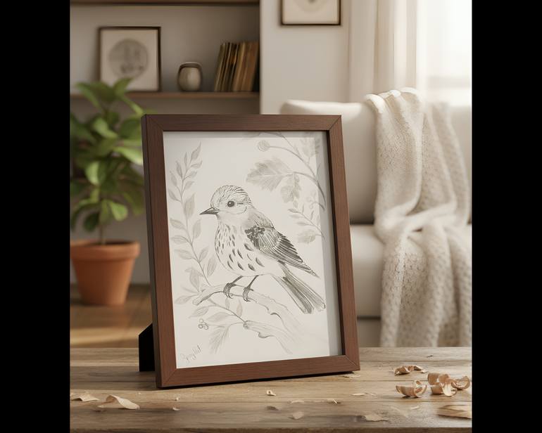 Original Black & White Nature Drawing by Anurag Kokode