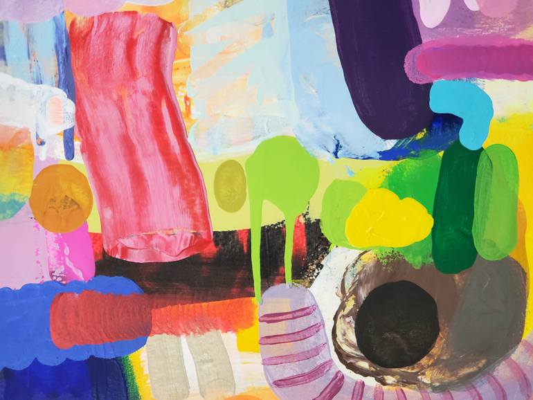 Original Abstract Expressionism Abstract Painting by Mary Robertson