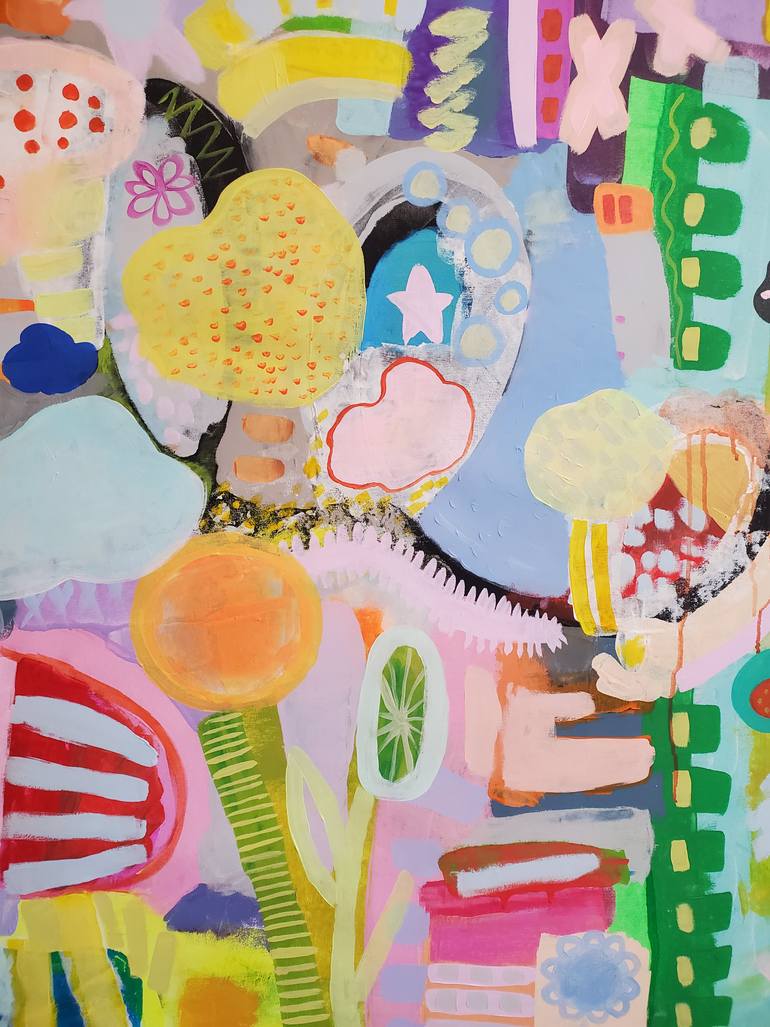 Original Abstract Expressionism Abstract Painting by Mary Robertson