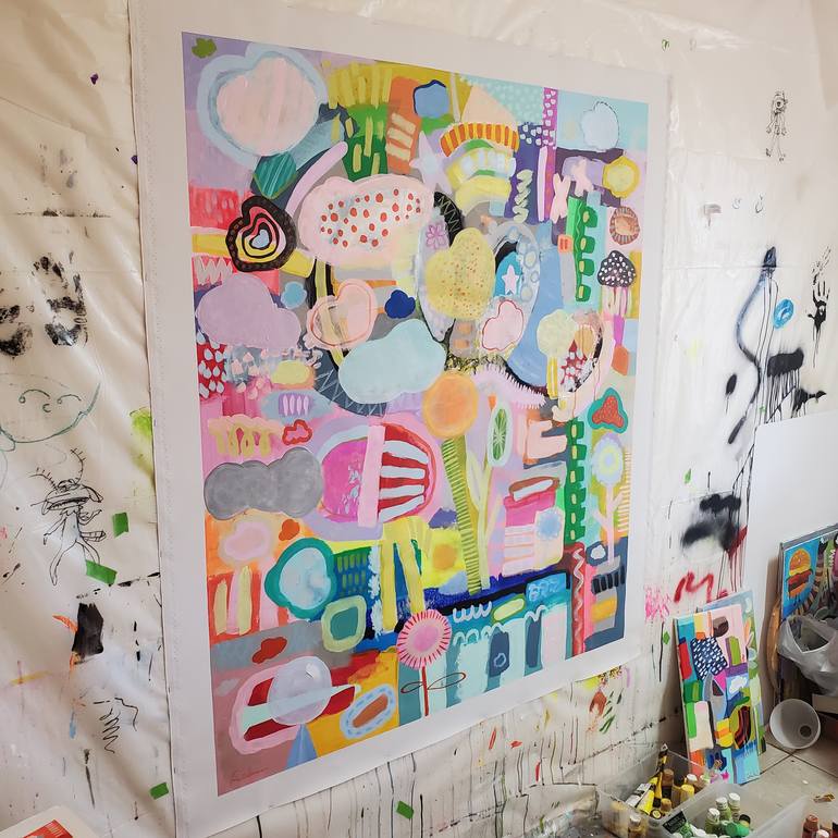 Original Abstract Expressionism Abstract Painting by Mary Robertson