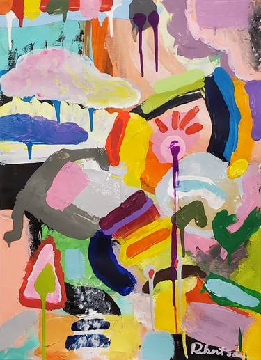 Original Abstract Expressionism Abstract Paintings by Mary Robertson