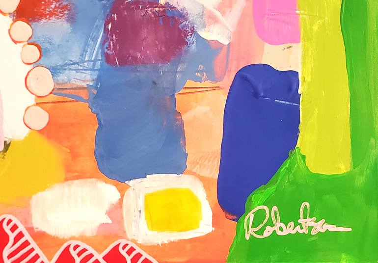 Original Abstract Expressionism Abstract Painting by Mary Robertson