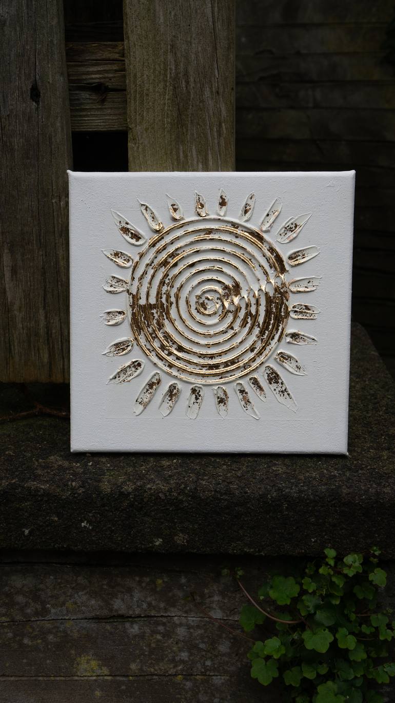 Original Abstract Sunset Sculpture by Dora Art Gemmy