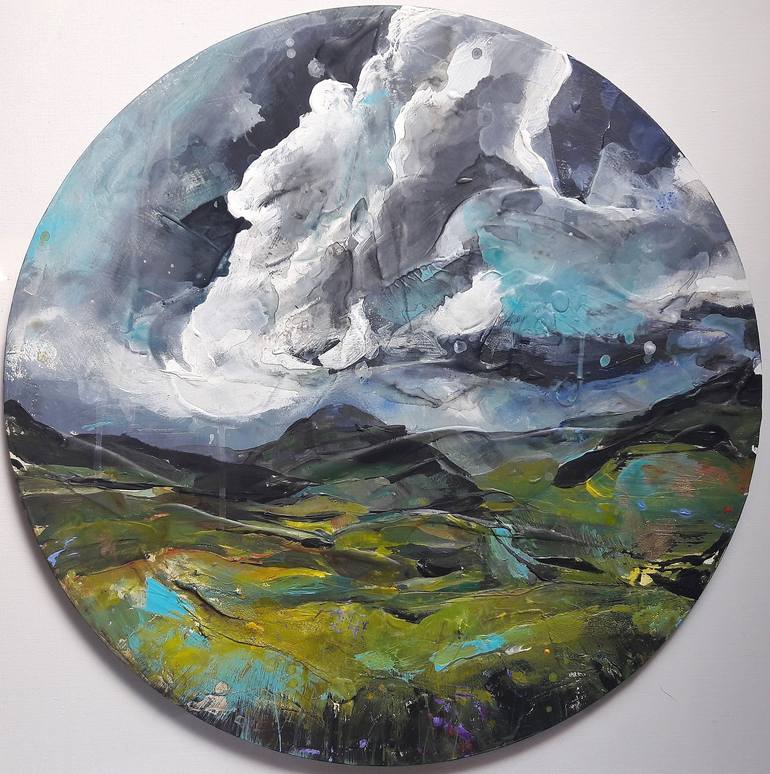 Poetics of the landscape XXXII circular canvas 60 centimeters in