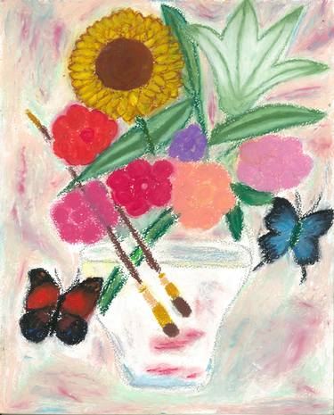 Original Expressionism Botanic Painting by Lulu Joy