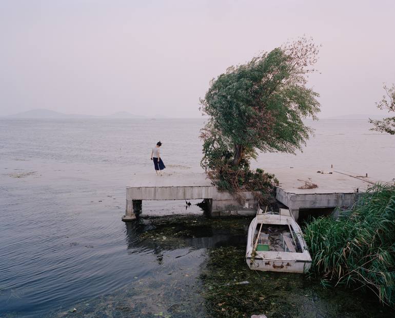 Original Landscape Photography by Liang Chen | Contemporary Art on Paper | The wind rises 2013 Suzhou Taihu Lake(Somewhere beside the water)