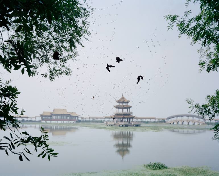 Original Water Photography by Liang Chen | Abstract Expressionism Art on Paper | Spider web. 2013 Wuxi Taihu Lake(Somewhere beside the water)
