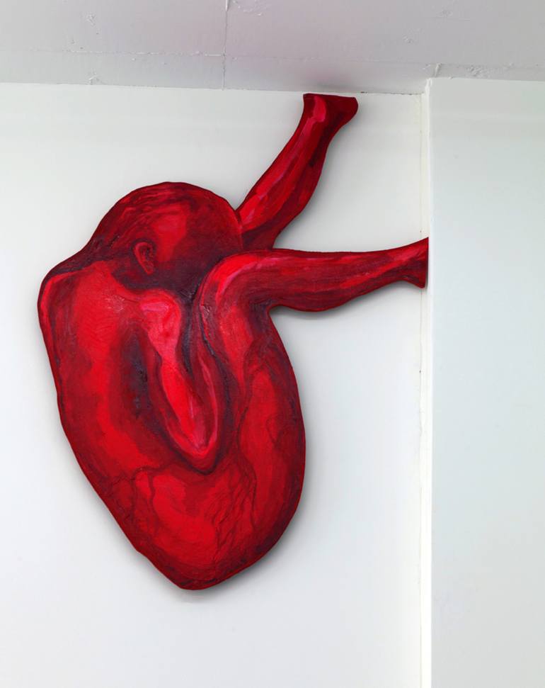 Heart over head. Painting by Rebecca Ivatts Saatchi Art