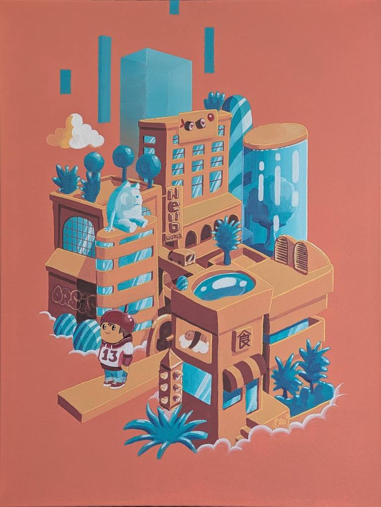 Original Pop CultureCelebrity Painting by Ben Labarthe  Pop Art Art on Canvas  Oasis