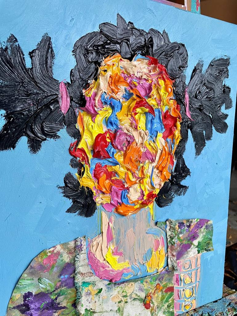 Original Abstract Expressionism Portrait Painting by Jon Parlangeli