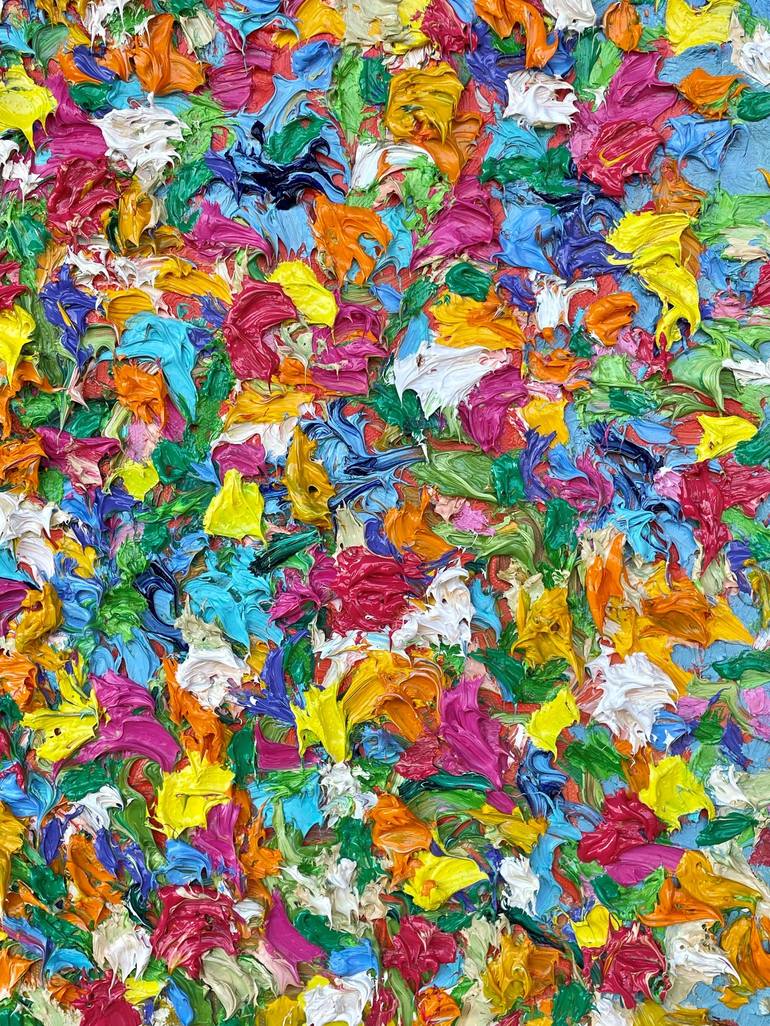 Original Expressionism Floral Painting by Jon Parlangeli