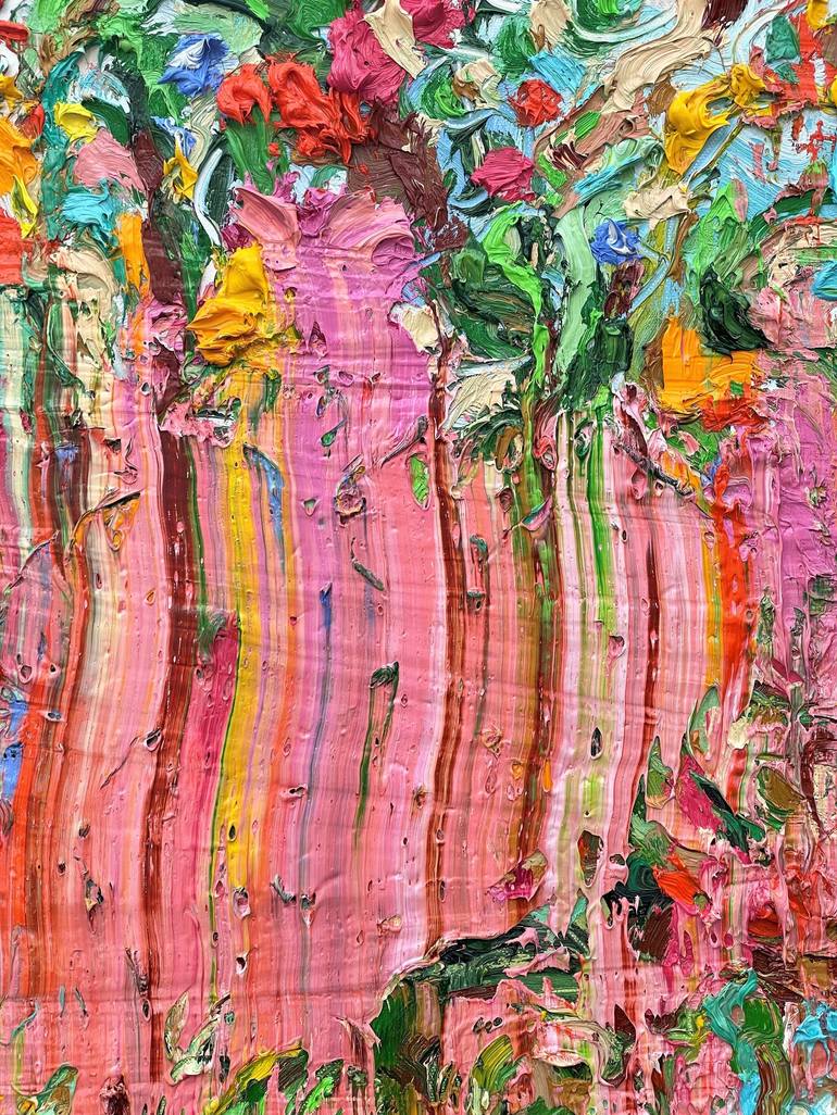 Original Abstract Expressionism Floral Painting by Jon Parlangeli