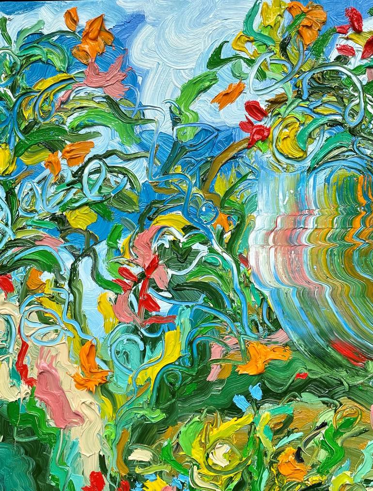 Original Contemporary Floral Painting by Jon Parlangeli