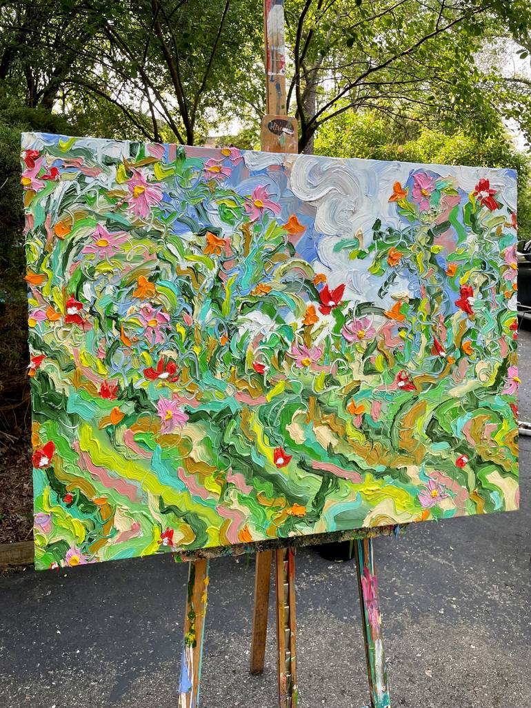 Original Contemporary Floral Painting by Jon Parlangeli