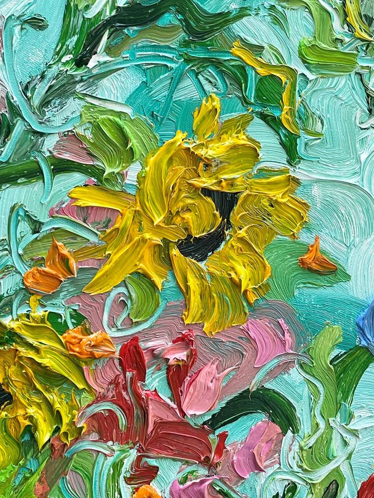 Original Contemporary Floral Painting by Jon Parlangeli