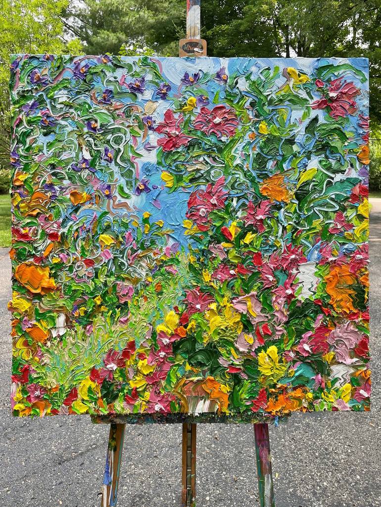 Original Contemporary Floral Painting by Jon Parlangeli