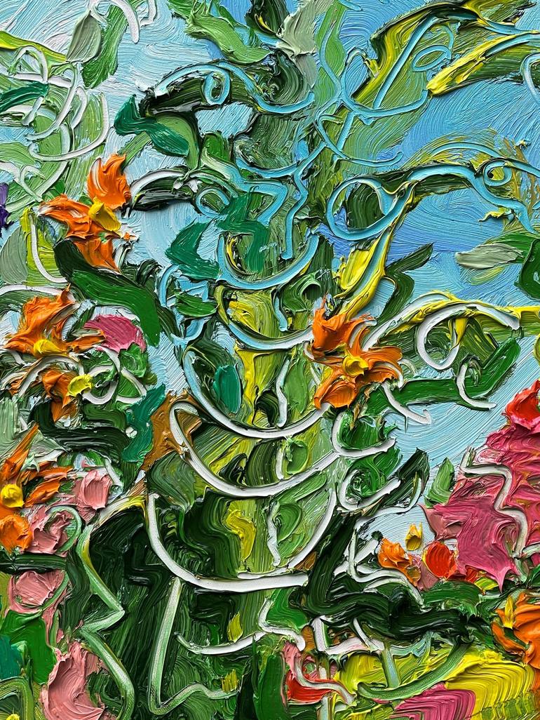 Original Contemporary Floral Painting by Jon Parlangeli