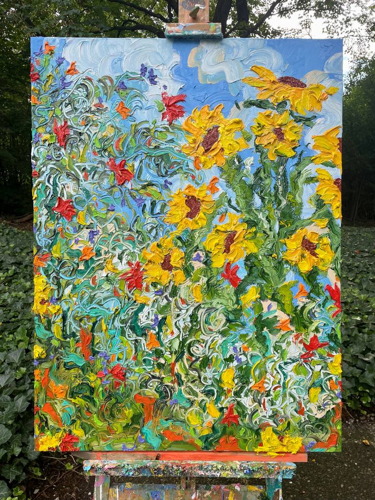 Original Contemporary Floral Painting by Jon Parlangeli