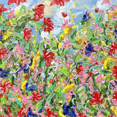 Original Expressionism Floral Paintings by Jon Parlangeli