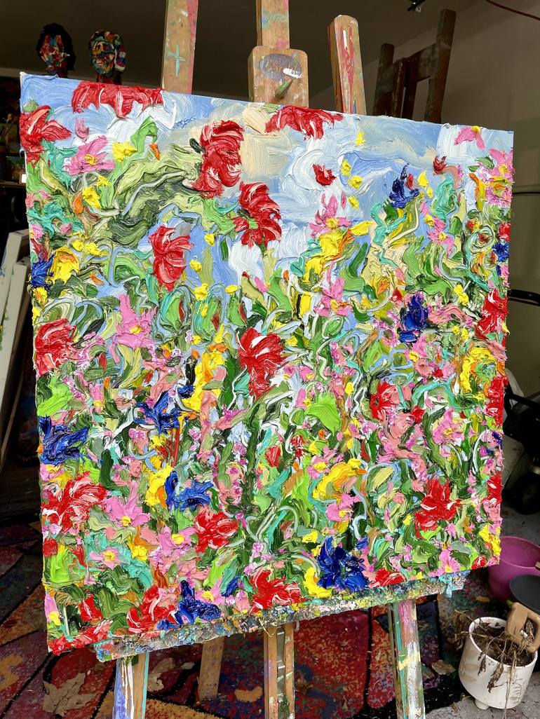 Original Contemporary Floral Painting by Jon Parlangeli