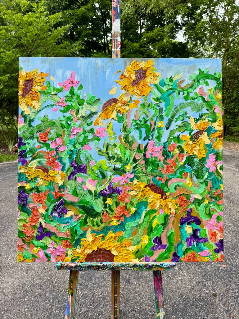 Original Contemporary Floral Painting by Jon Parlangeli