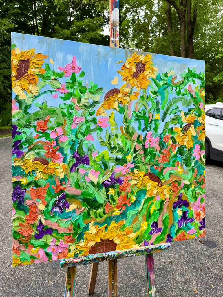 Original Contemporary Floral Painting by Jon Parlangeli