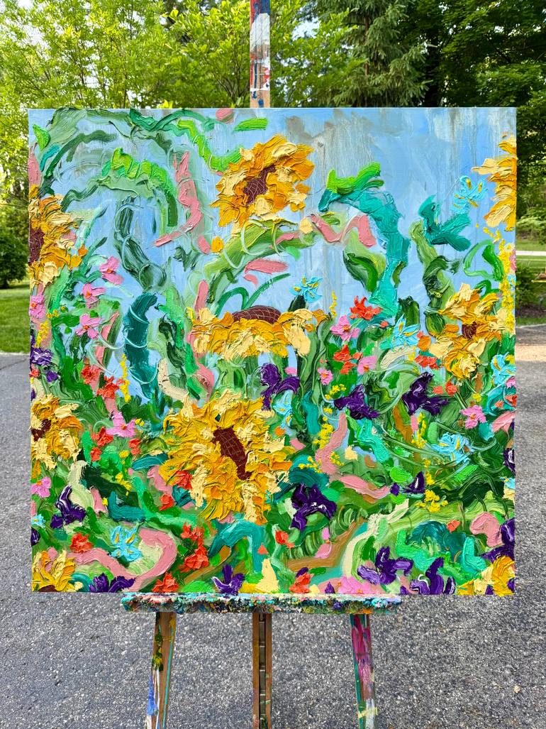 Original Contemporary Floral Painting by Jon Parlangeli