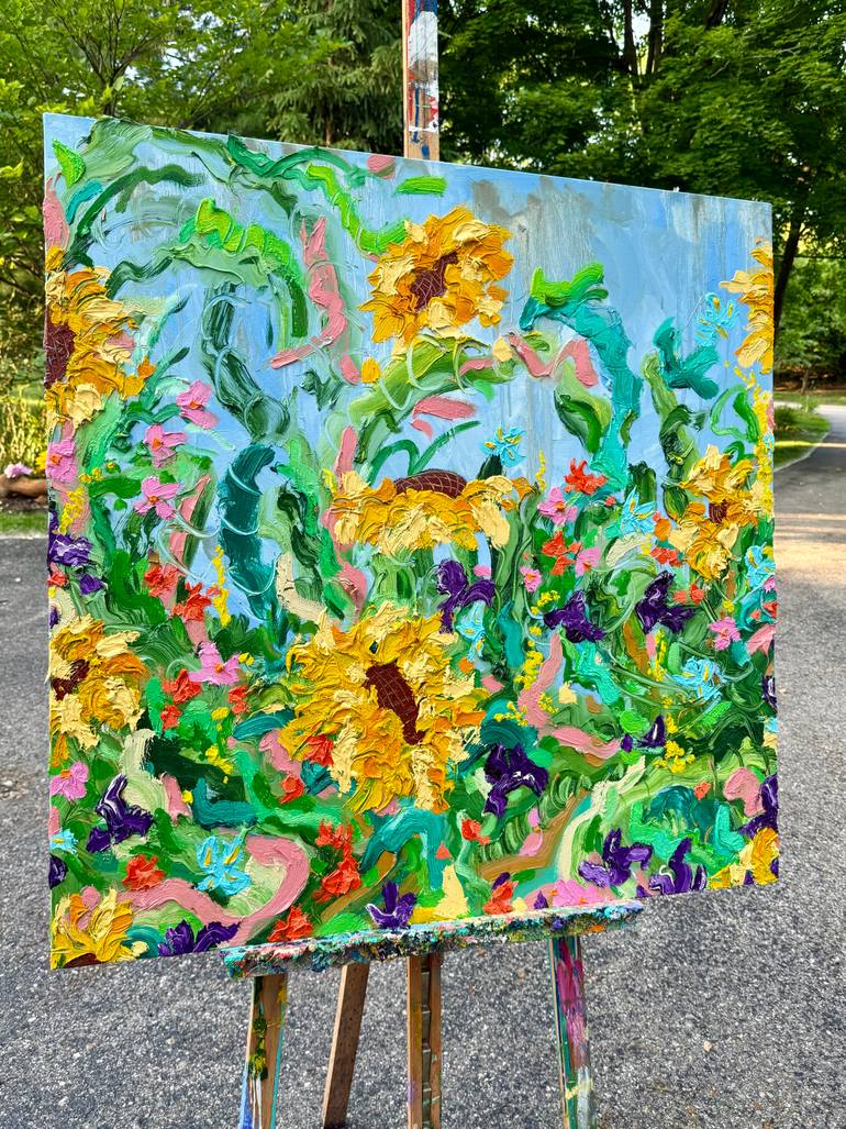 Original Contemporary Floral Painting by Jon Parlangeli