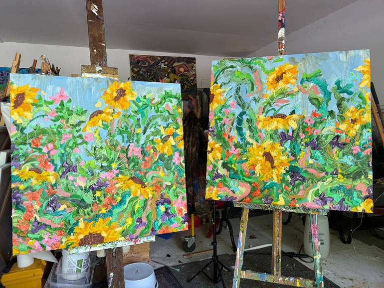 Original Contemporary Floral Painting by Jon Parlangeli