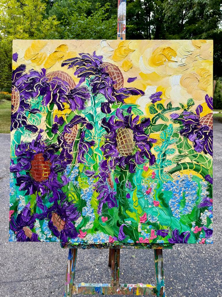 Original Contemporary Floral Painting by Jon Parlangeli