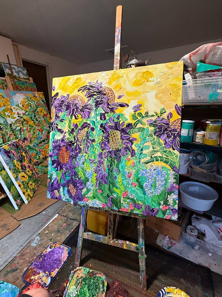 Original Contemporary Floral Painting by Jon Parlangeli