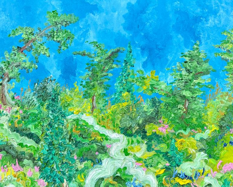Original Landscape Painting by Jon Parlangeli | Contemporary Art on Canvas | On the Way to Pissarro's House