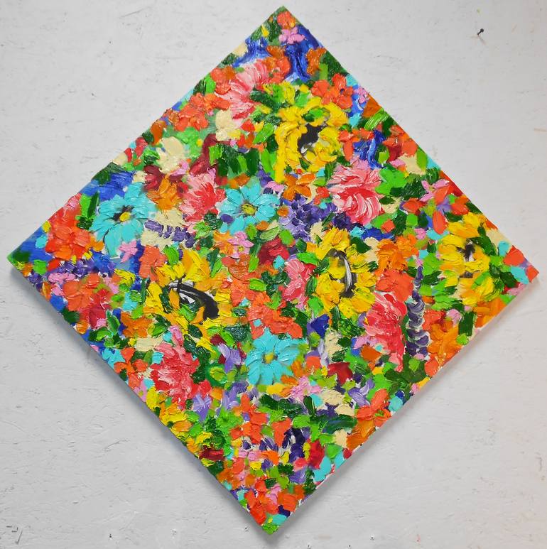 Original Expressionism Floral Painting by Jon Parlangeli