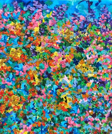Original Abstract Expressionism Floral Paintings by Jon Parlangeli