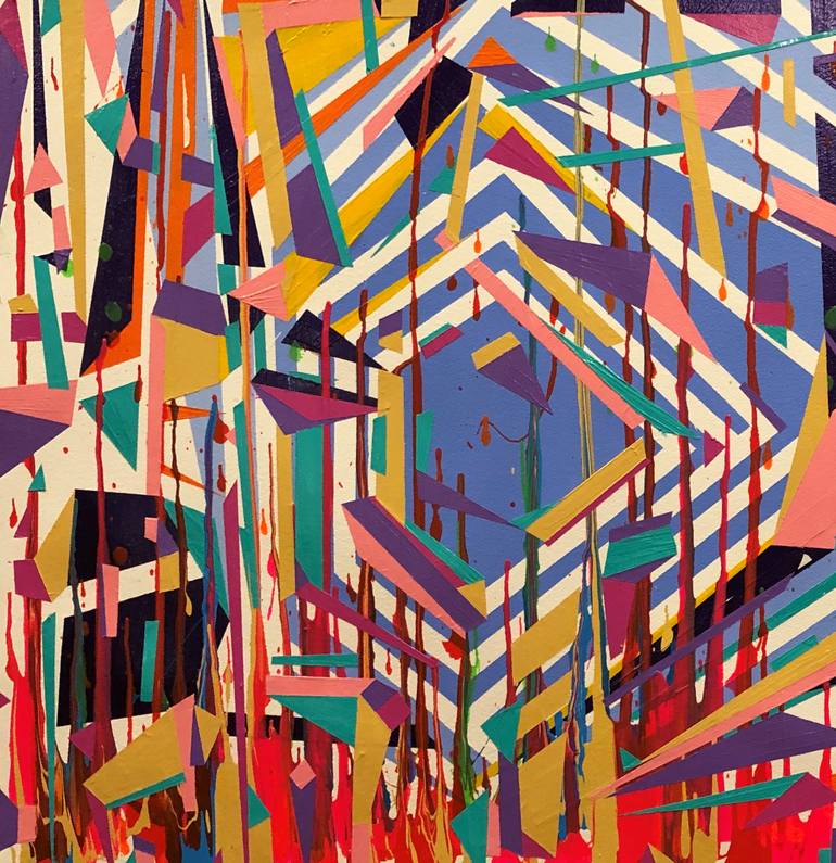 Original Conceptual Abstract Painting by Jon Parlangeli