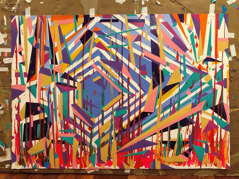 Original Conceptual Abstract Painting by Jon Parlangeli