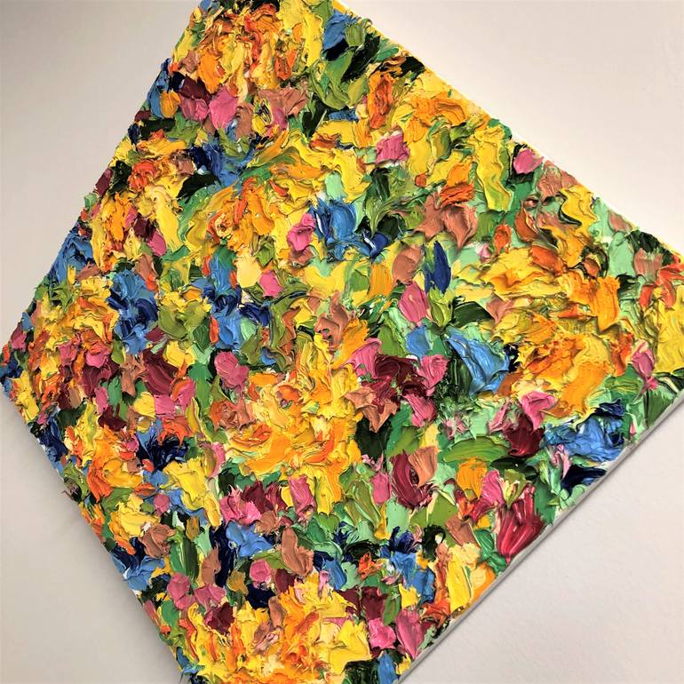 Original Abstract Expressionism Floral Painting by Jon Parlangeli