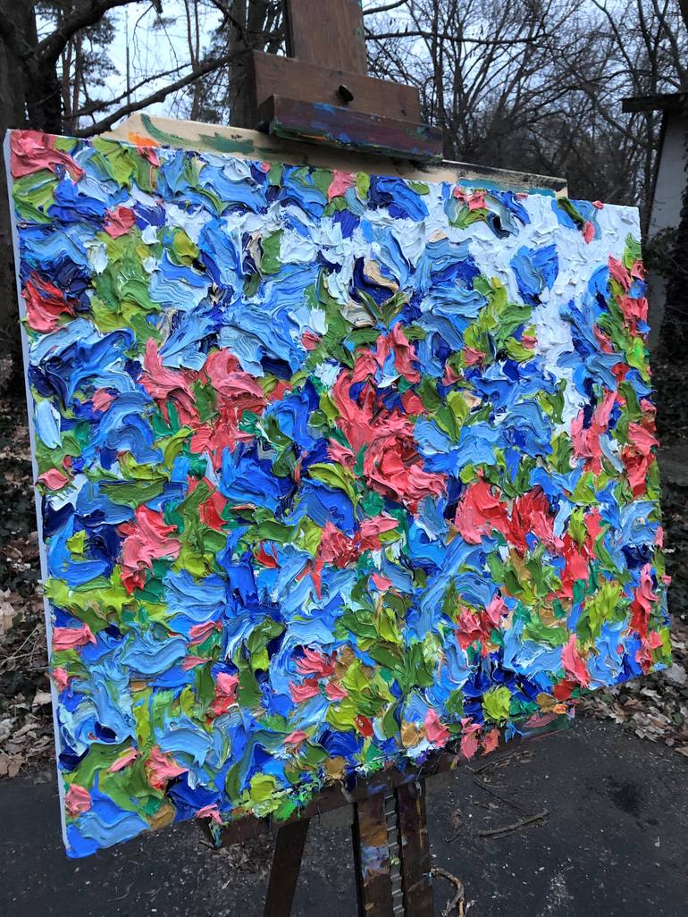 Original Abstract Floral Painting by Jon Parlangeli