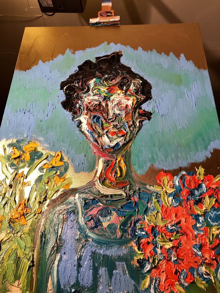 Original Expressionism Portrait Painting by Jon Parlangeli