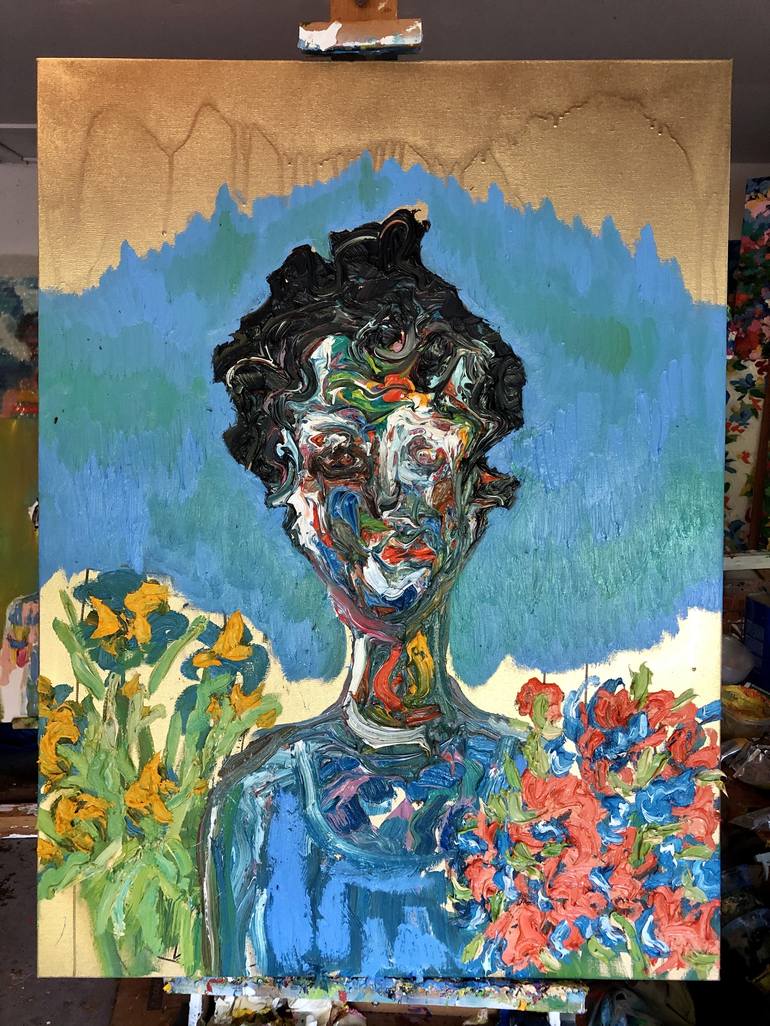 Original Expressionism Portrait Painting by Jon Parlangeli