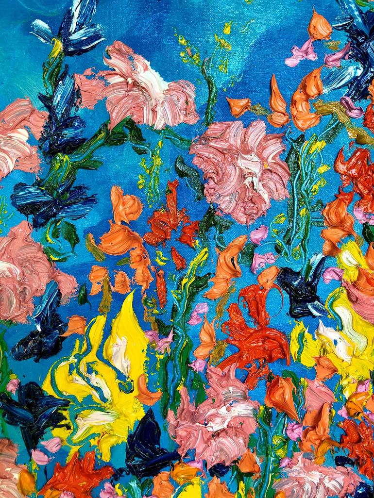 Original Expressionism Floral Painting by Jon Parlangeli