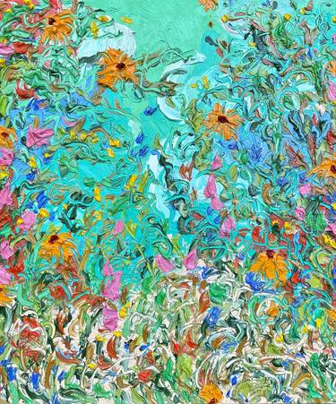 Print of Abstract Expressionism Floral Paintings by Jon Parlangeli