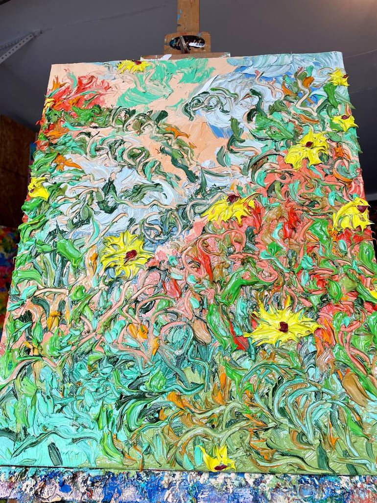 Original Modern Floral Painting by Jon Parlangeli