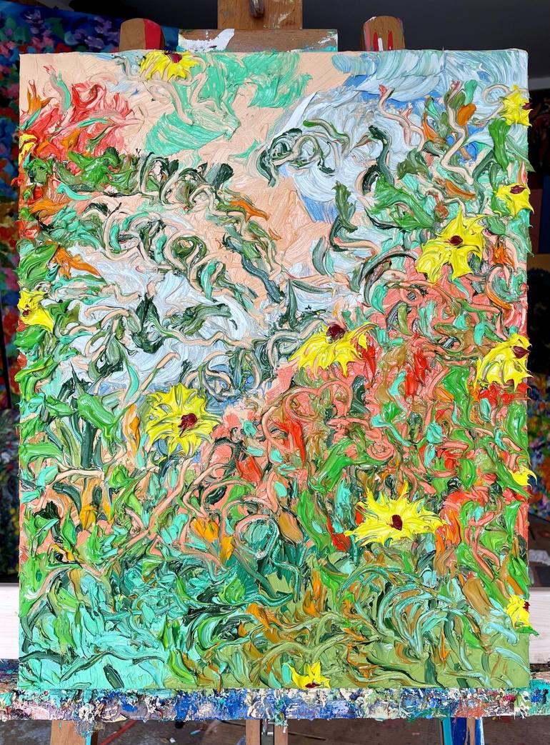 Original Modern Floral Painting by Jon Parlangeli