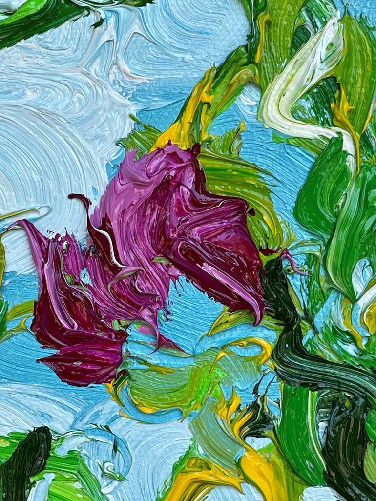 Original Expressionism Garden Painting by Jon Parlangeli