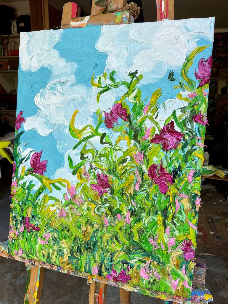 Original Garden Painting by Jon Parlangeli